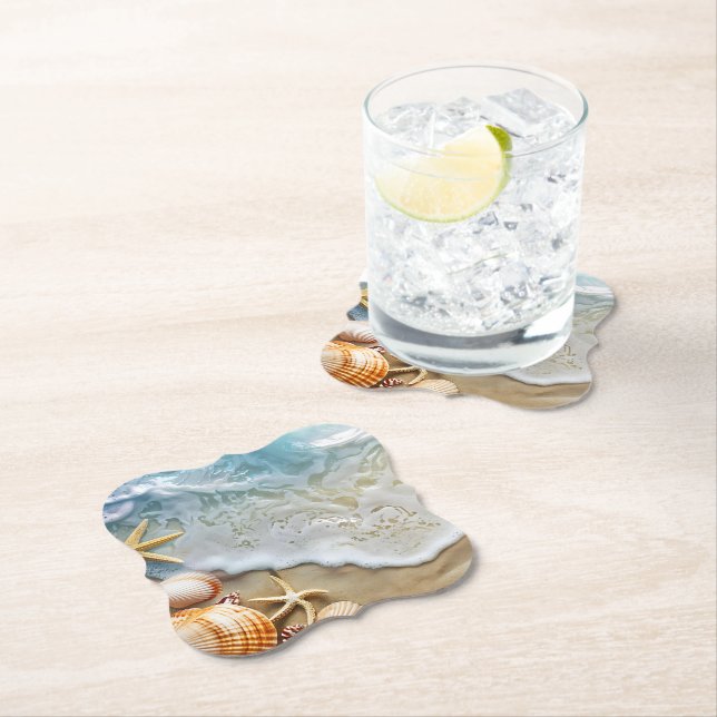 Porta-copo De Papel Areia e mar (Insitu)