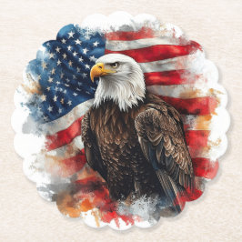 Porta-copo De Papel Arte da Bandeira Patriótica da Águia Americana