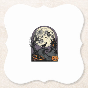 Porta-copo De Papel Arte de Silhueta de Halloween Vintage de Cabra Ass