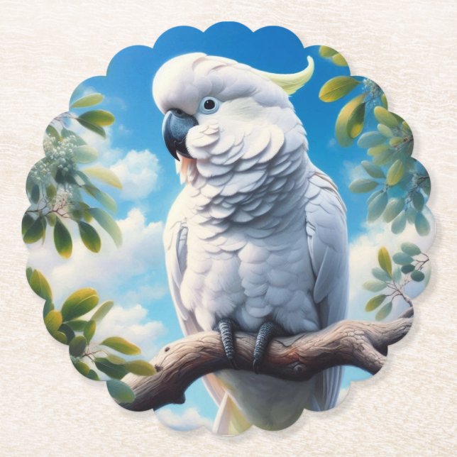 Porta-copo De Papel Arte do Cockatoo (Frente)