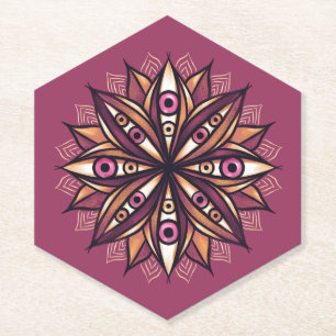 Porta-copo De Papel Arte Flor Psicodélica com Olhos Crepáveis Trippy