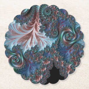 Porta-copo De Papel Arte Fractal Mandelbrot Boho Hippie Colorido Groov