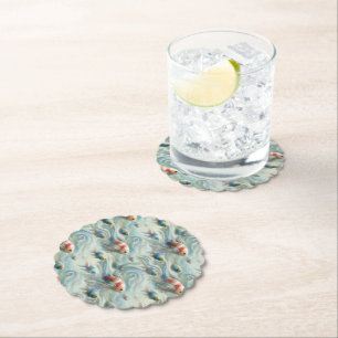 Porta-copo De Papel Arte subaquática de peixes e corais em acrílico