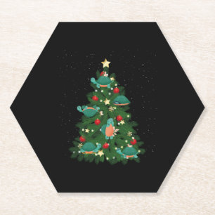 Porta-copo De Papel Árvore de Natal de Tartaruga-do-mar
