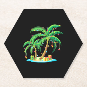 Porta-copo De Papel Árvore de Palma de Natal Tropical Xmas Gift Coconu