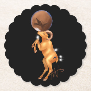 Porta-copo De Papel Astro Aries Mars Zodiac