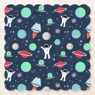 Porta-copo De Papel Astronautas Planetas Foguetes e Alienígenas