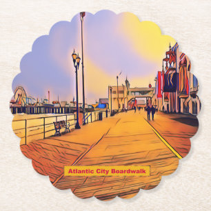 Porta-copo De Papel Atlantic City Boardwalk Pop Art