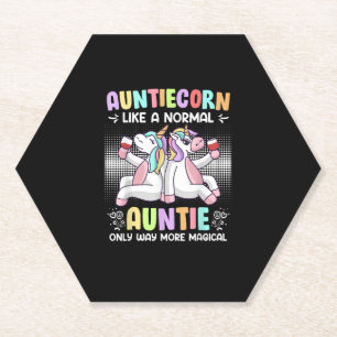 Porta-copo De Papel Auntiecorn Tia Dia de as mães Unicorn Ventiladores
