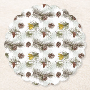 Porta-copo De Papel Autumn Pine Cones