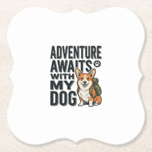 Porta-copo De Papel Aventura Espera Com Meu Cachorro Design de Caminha