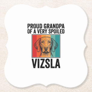 Porta-copo De Papel Avô Orgulhoso Vizsla Design de Amante de Cão Vinta