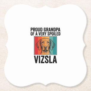 Porta-copo De Papel Avô Orgulhoso Vizsla Design Vintage Amante de Cães