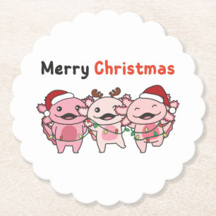 Porta-copo De Papel Axolotl natalício Axolotls Feliz Natal