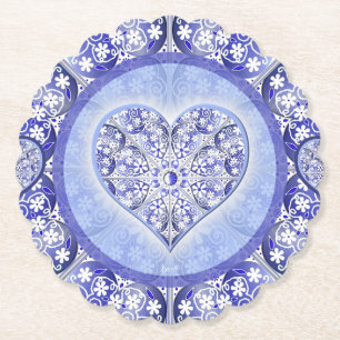 Porta-copo De Papel Azul de rendas cerâmicas de Grécia