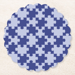Porta-copo De Papel Azul Marinho Clássico Jigsaw Puzzle Sem Costura de