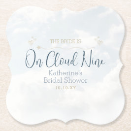 Porta-copo De Papel Azul No Nove Céu Elegante Festa de Chá de Noiva