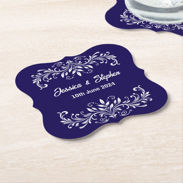 Porta-copo De Papel Azul Profundo (Angular)