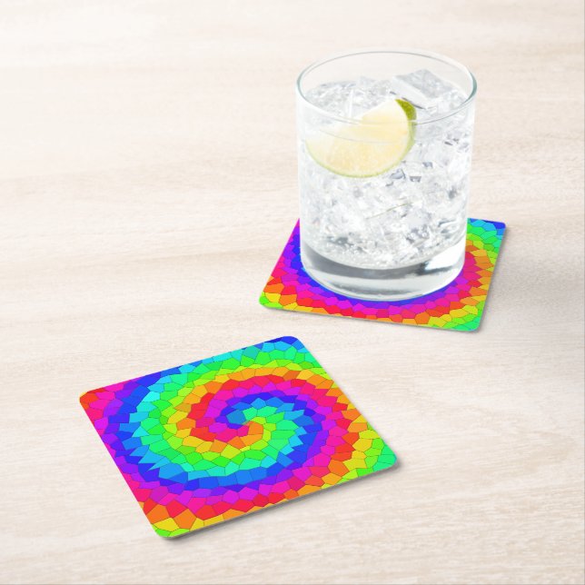 Porta-copo De Papel Azulejo do Mártico Arco-Íris Espiral (Insitu)