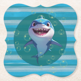 Porta-copo De Papel Baby Shark Paper Coasters