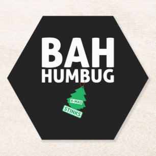 Porta-copo De Papel Bah Humbug Xmas Cheira Engraçado Anti Christmas Gr