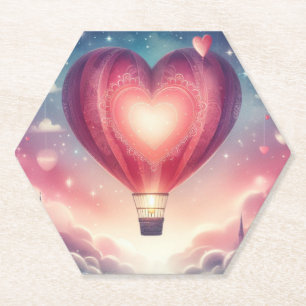 Porta-copo De Papel Balão de coração Dia de os namorados colorido boni