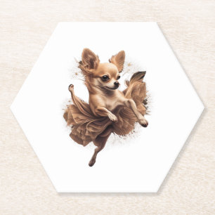 Porta-copo De Papel Balé Chihuahua Ballerina dança
