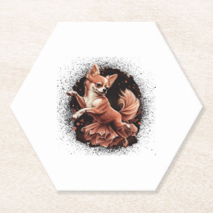 Porta-copo De Papel Balé Chihuahua Ballerina dança