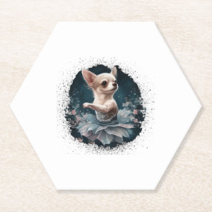 Porta-copo De Papel Balé Chihuahua Ballerina dança