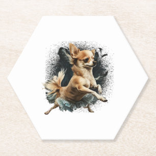 Porta-copo De Papel Balé Chihuahua Ballerina dança