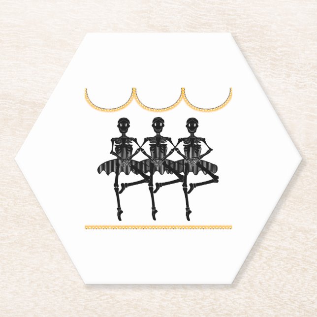 Porta-copo De Papel Ballerinas no Halloween (Frente)