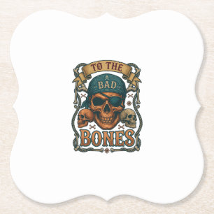 Porta-copo De Papel Bandana de Caveira Pirata de Ossos Cruzados