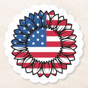 Porta-copo De Papel Bandeira Americana Sunflower-32222