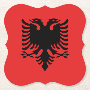 Porta-copo De Papel Bandeira da Albânia