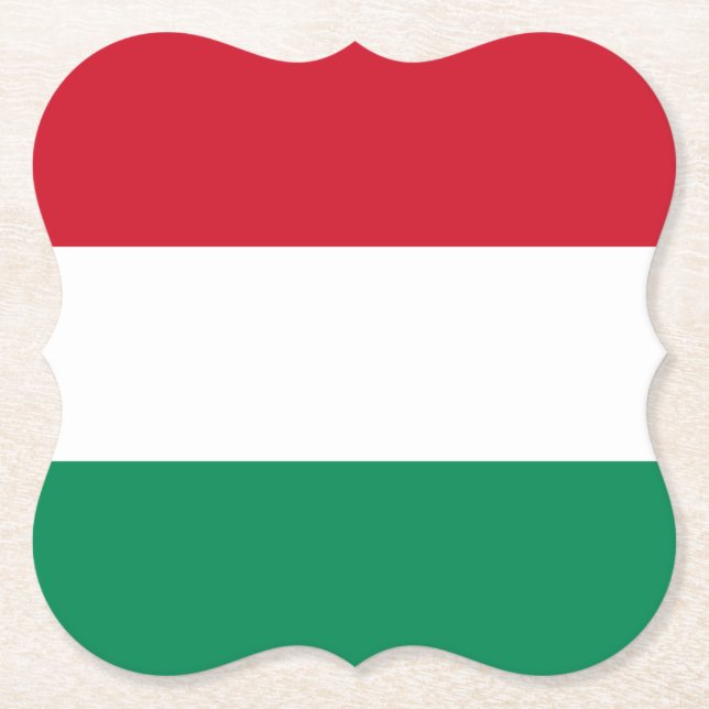 Porta-copo De Papel Bandeira da Hungria (Frente)