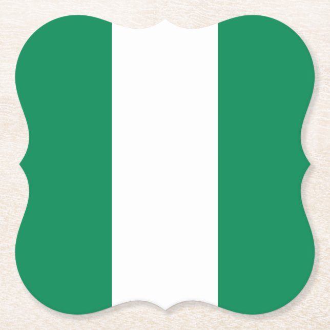 Porta-copo De Papel Bandeira da Nigéria (nigeriana) (Frente)