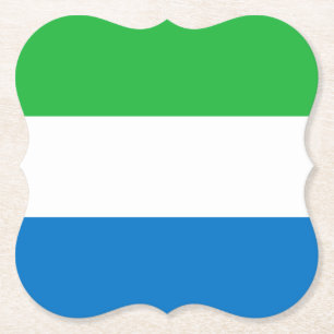 Porta-copo De Papel Bandeira da Serra Leoa