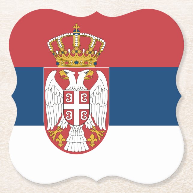 Porta-copo De Papel Bandeira da Sérvia (sérvia) (Frente)