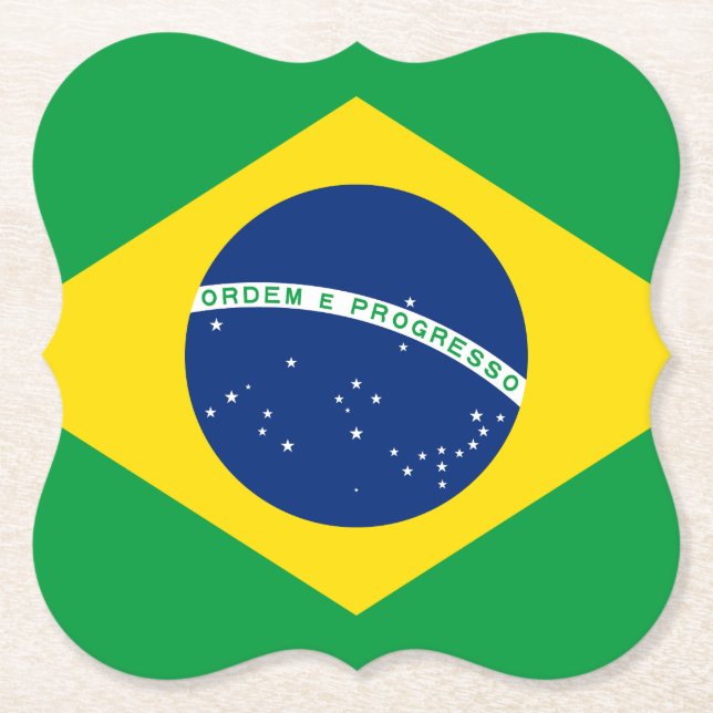 Porta-copo De Papel Bandeira do Brasil (Frente)