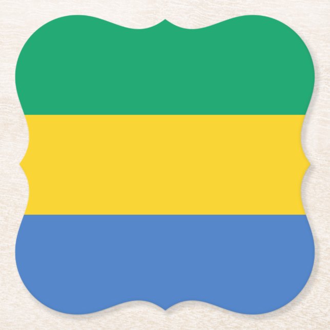 Porta-copo De Papel Bandeira do Gabão (Frente)