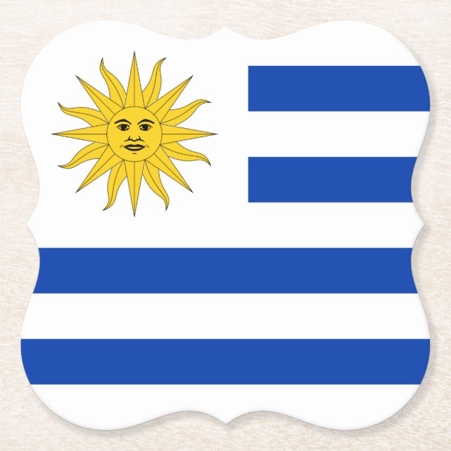Porta-copo De Papel Bandeira do Uruguai (Uruguai) (Frente)