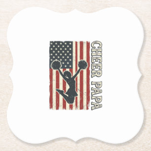 Porta-copo De Papel Bandeira EUA Papa Cheer Design Vintage Cheer_1