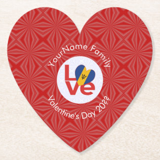 Porta-copo De Papel Bandeira Vermelha Bajan Personalizada de AMOR