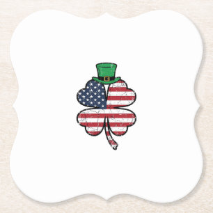 Porta-copo De Papel Bandeira Vintage Shamrock Dia de São Patrício