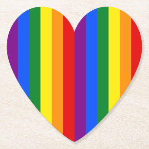 Porta-copo De Papel Bandeiras do Arco-Íris LGBTQ+ para o Mês do Orgulh