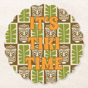 Porta-copo De Papel Bar Tiki Tropical Tiki Time