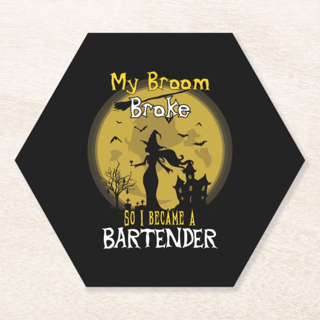 Porta-copo De Papel Bartender Witeen Halloween (Frente)