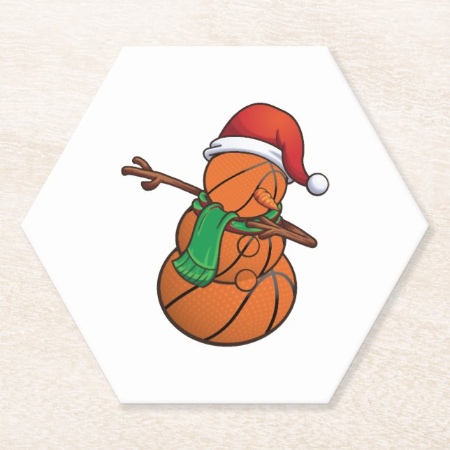 Porta-copo De Papel Basball Dabbing Snowman Natal (Frente)