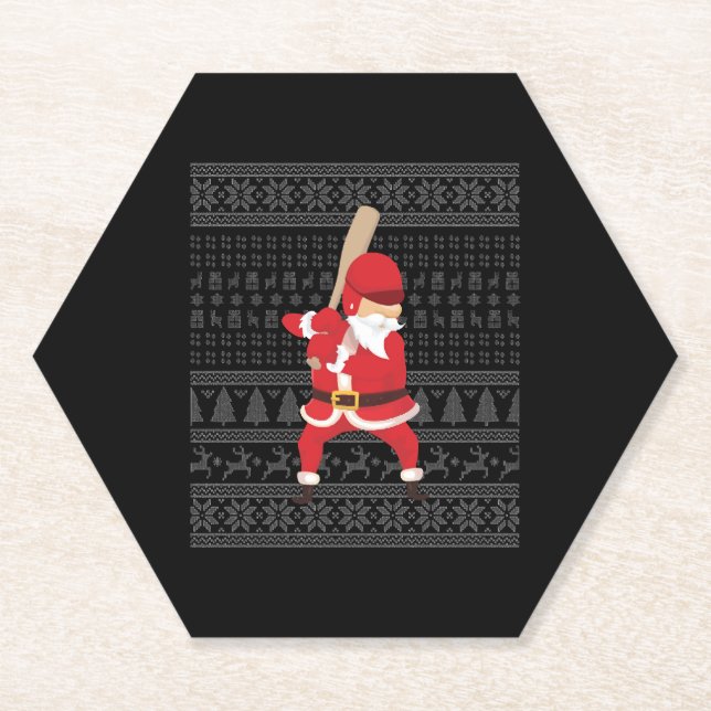 Porta-copo De Papel Baseball de Natal 4 (Frente)
