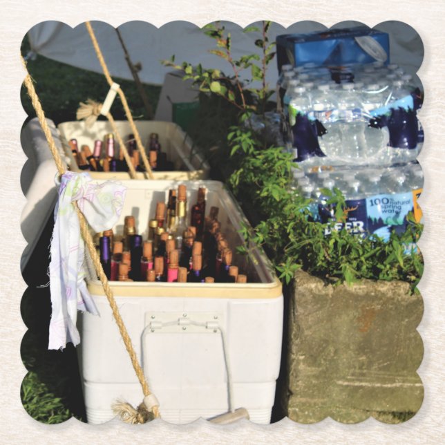 Porta-copo De Papel Bases para Copos de Vinho (Frente)